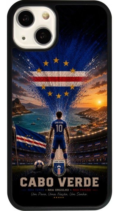 iPhone 13 Case Hülle - Silikon schwarz Fussball Kap Verde splash 2026
