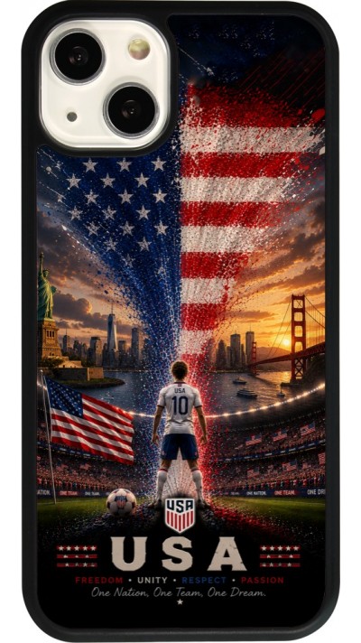 iPhone 13 Case Hülle - Silikon schwarz Fussball Vereinigten Staaten splash 2026