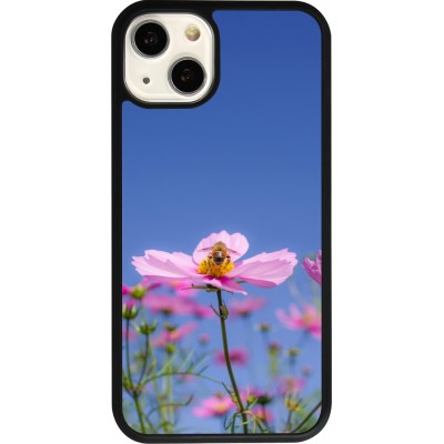 Coque iPhone 13 - Silicone rigide noir Bee on a flower Spring 2026