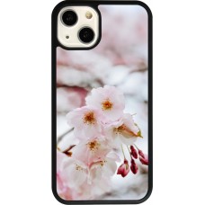 Coque iPhone 13 - Silicone rigide noir Cherry tree Spring 2026