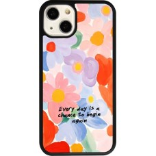 Coque iPhone 13 - Silicone rigide noir Every day is a chance Spring 2026