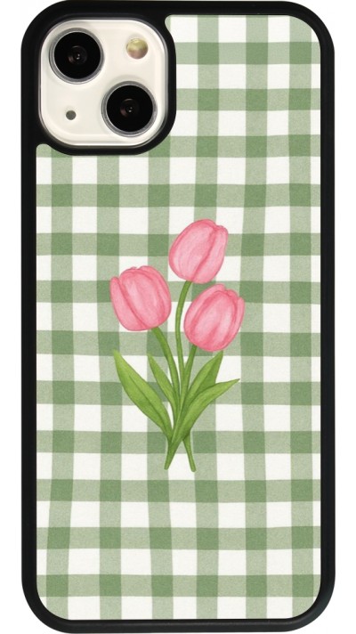 iPhone 13 Case Hülle - Silikon schwarz Green vichy tulips Spring 2026