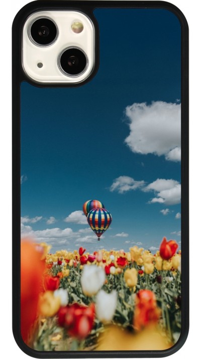 iPhone 13 Case Hülle - Silikon schwarz Hot air balloon Spring 2026