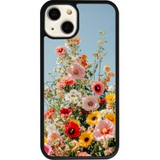 Coque iPhone 13 - Silicone rigide noir Spring flowers Spring 2026