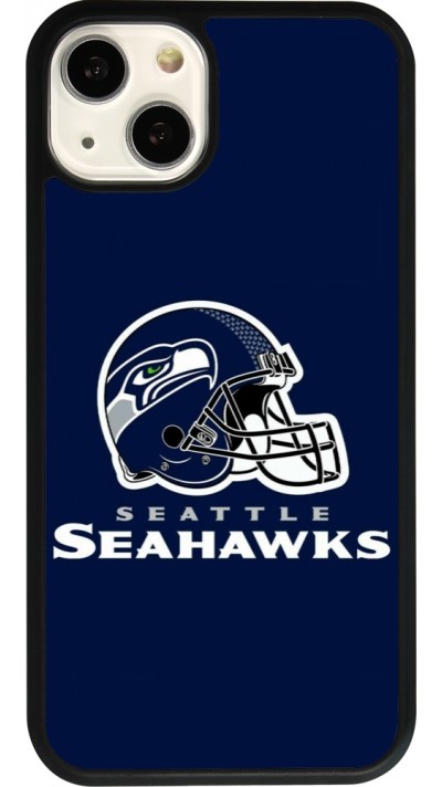 Coque iPhone 13 - Silicone rigide noir Super Bowl 26 Seattle 3
