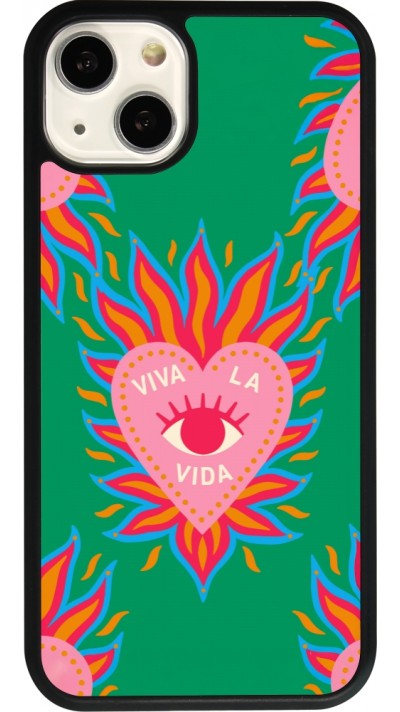 Coque iPhone 13 - Silicone rigide noir Viva la vida 2026