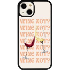 Coque iPhone 13 - Silicone rigide noir Wine not