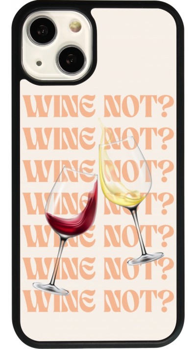 iPhone 13 Case Hülle - Silikon schwarz Wine not