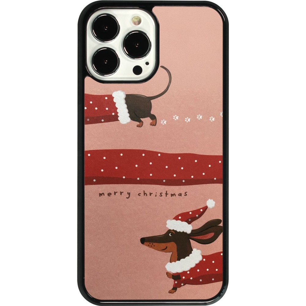 Coque iPhone 13 Pro Max - Christmas 25 Teckel Merry Xmas
