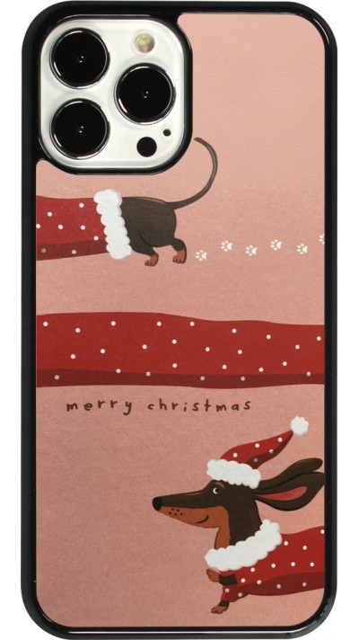 Coque iPhone 13 Pro Max - Christmas 25 Teckel Merry Xmas