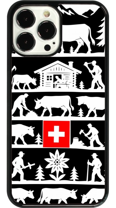 Coque iPhone 13 Pro Max - Poya Suisse 1 noir