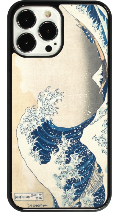 Coque iPhone 13 Pro Max - Tableau art - La Grande Vague de Kanagawa - Hokusai