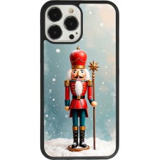 Coque iPhone 13 Pro Max - Silicone rigide noir Christmas 25 Nutcracker Snow