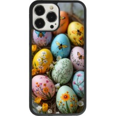 Coque iPhone 13 Pro Max - Silicone rigide noir Easter 2026 Eggs with bees