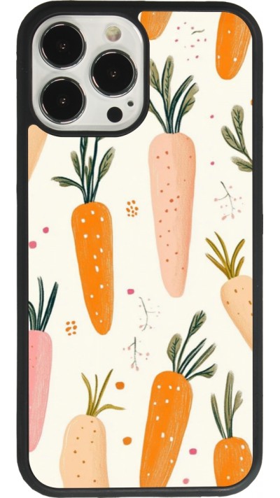 Coque iPhone 13 Pro Max - Silicone rigide noir Easter 2026 Illustration carrots
