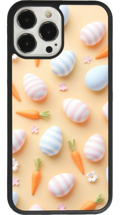 Coque iPhone 13 Pro Max - Silicone rigide noir Easter 2026 Pattern Easter