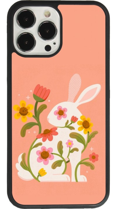 Coque iPhone 13 Pro Max - Silicone rigide noir Easter 2026 Rabbit collage