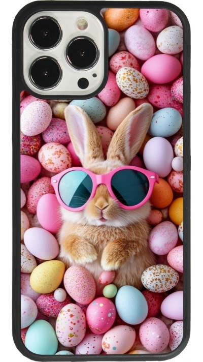 Coque iPhone 13 Pro Max - Silicone rigide noir Easter 2026 Rabbit fun