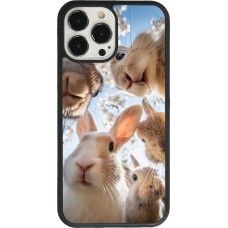 Coque iPhone 13 Pro Max - Silicone rigide noir Easter 2026 Rabbits