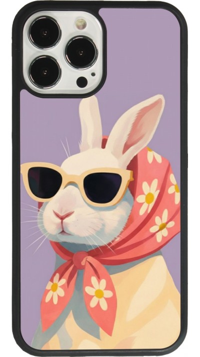 Coque iPhone 13 Pro Max - Silicone rigide noir Easter 2026 Rabbit with scarf