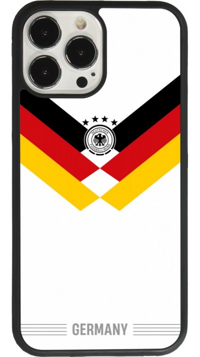 Coque iPhone 13 Pro Max - Silicone rigide noir Maillot de football Allemagne 2026 personnalisable