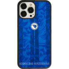 Coque iPhone 13 Pro Max - Silicone rigide noir Maillot de football Bosnie-Herzégovine 2026 personnalisable