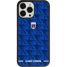Coque iPhone 13 Pro Max - Silicone rigide noir Maillot de football Cap-Vert 2026 personnalisable