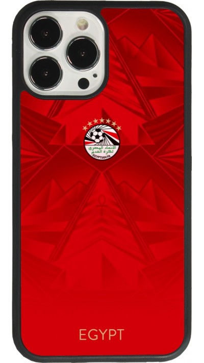 Coque iPhone 13 Pro Max - Silicone rigide noir Maillot de football E?gypte 2026 personnalisable