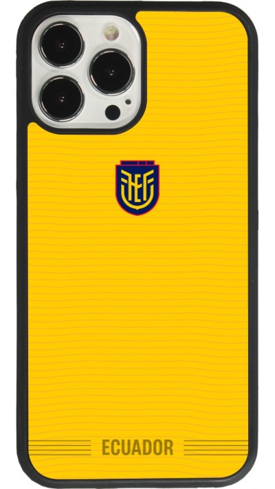 Coque iPhone 13 Pro Max - Silicone rigide noir Maillot de football E?quateur 2026 personnalisable