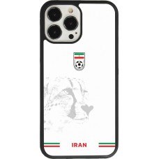 Coque iPhone 13 Pro Max - Silicone rigide noir Maillot de football Iran 2026 personnalisable