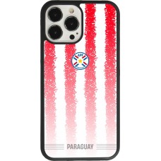 Coque iPhone 13 Pro Max - Silicone rigide noir Maillot de football Paraguay 2026 personnalisable