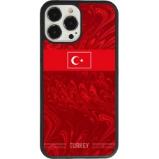 Coque iPhone 13 Pro Max - Silicone rigide noir Maillot de football Turquie 2026 personnalisable