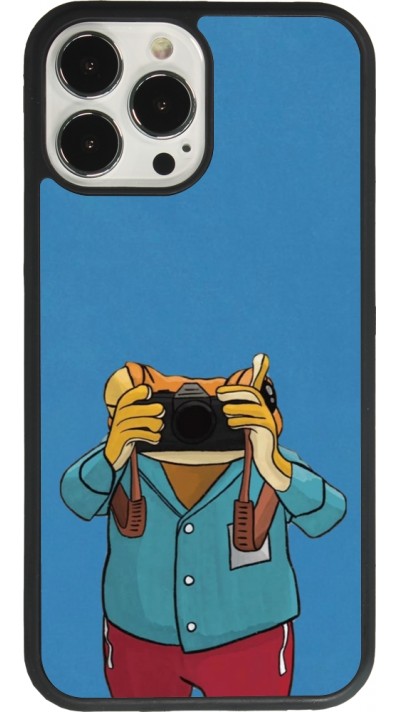 Coque iPhone 13 Pro Max - Silicone rigide noir Frog with camera DTMF