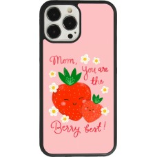 Coque iPhone 13 Pro Max - Silicone rigide noir Mom 2026 Berry best