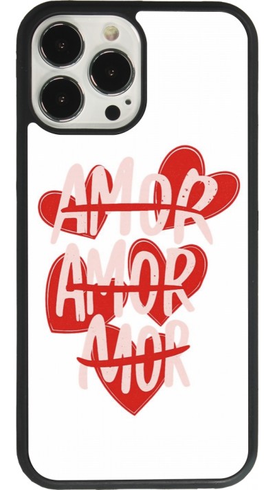 Coque iPhone 13 Pro Max - Silicone rigide noir Saint Valentines Day 26 Amor