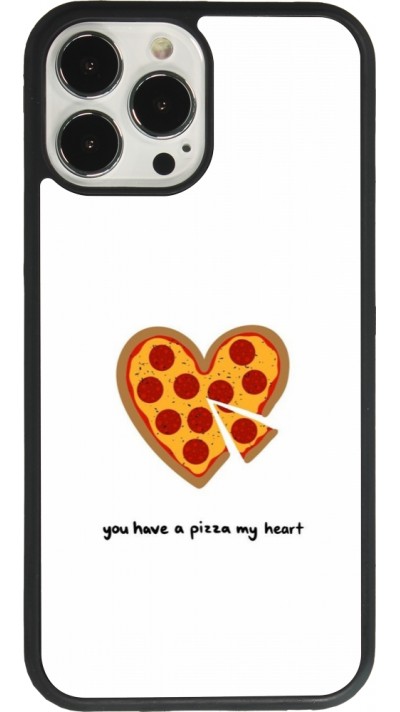 Coque iPhone 13 Pro Max - Silicone rigide noir Saint Valentines Day 26 You have my pizza heart
