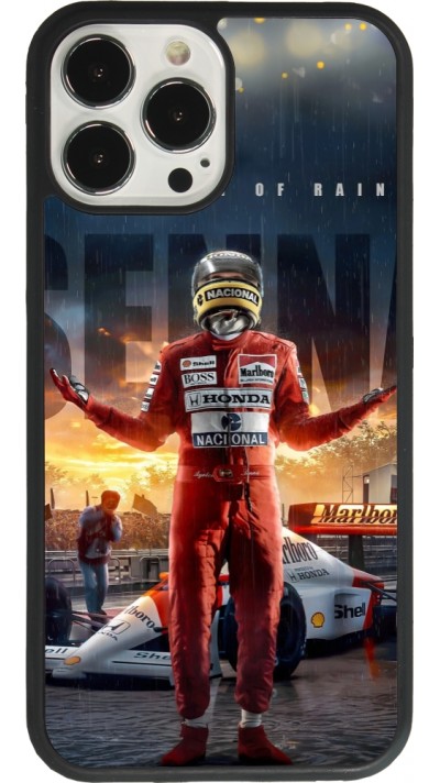 Coque iPhone 13 Pro Max - Silicone rigide noir Senna The King of Rain