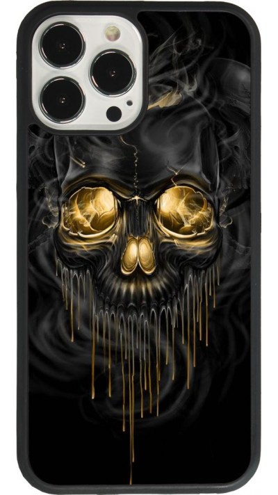 Coque iPhone 13 Pro Max - Silicone rigide noir Skull 02