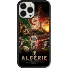 Coque iPhone 13 Pro Max - Silicone rigide noir Football Algérie splash 2026