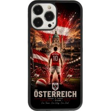 Coque iPhone 13 Pro Max - Silicone rigide noir Football Autriche splash 2026