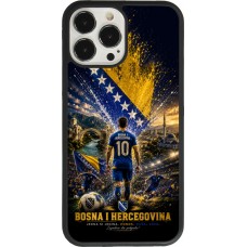 Coque iPhone 13 Pro Max - Silicone rigide noir Football Bosnie-Herzégovine splash 2026