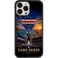 Coque iPhone 13 Pro Max - Silicone rigide noir Football Cap-Vert splash 2026