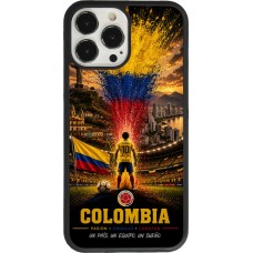 Coque iPhone 13 Pro Max - Silicone rigide noir Football Colombie splash 2026