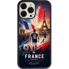 Coque iPhone 13 Pro Max - Silicone rigide noir Football France splash 2026