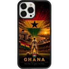 Coque iPhone 13 Pro Max - Silicone rigide noir Football Ghana splash 2026