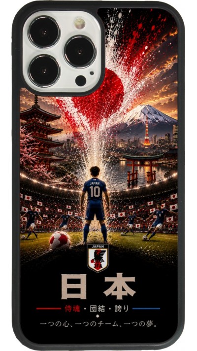 Coque iPhone 13 Pro Max - Silicone rigide noir Football Japon splash 2026