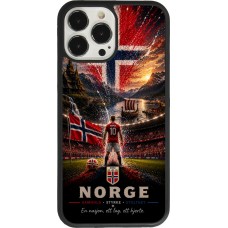Coque iPhone 13 Pro Max - Silicone rigide noir Football Norvège splash 2026