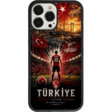 Coque iPhone 13 Pro Max - Silicone rigide noir Football Turquie splash 2026