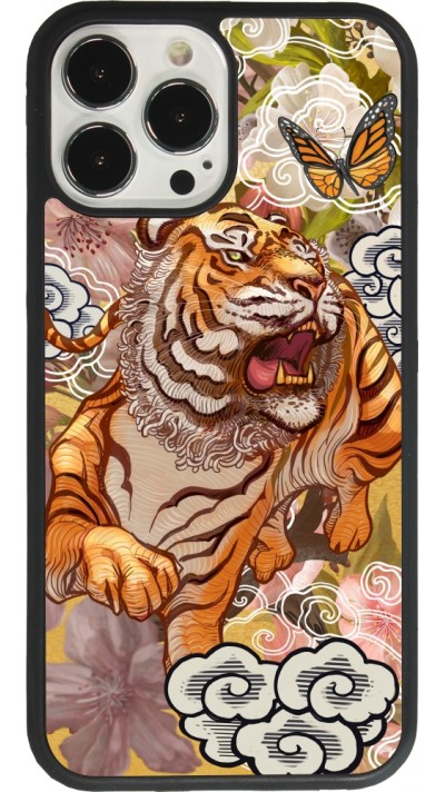 Coque iPhone 13 Pro Max - Silicone rigide noir Spring 23 japanese tiger