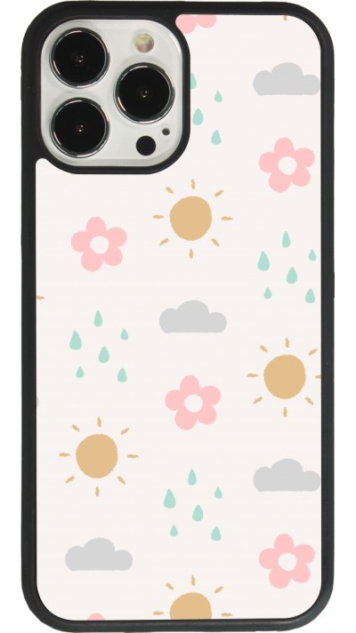 Coque iPhone 13 Pro Max - Silicone rigide noir Spring 23 weather